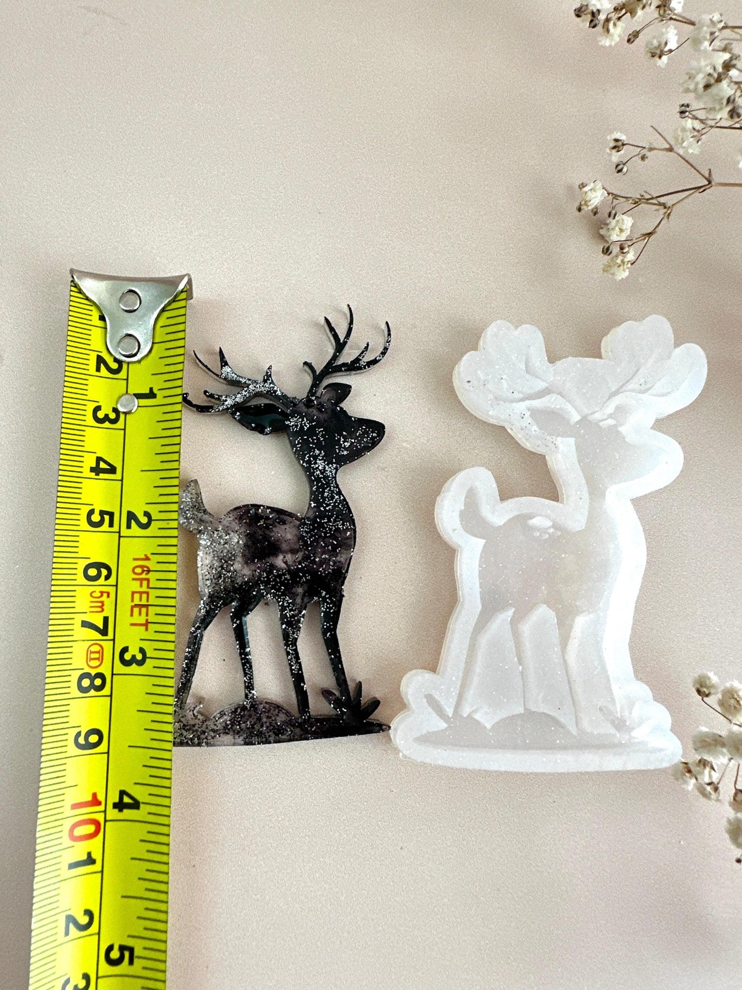 Deer in the Forest: Christmas Tree Silicone Mold for Resin Art - Ideas Decor Shop