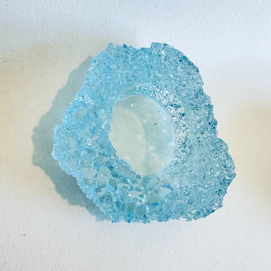 Quartz Radiance - Handmade Crystal Tea Light Holder Mold for Geode Resin Casting - Ideas Decor Shop