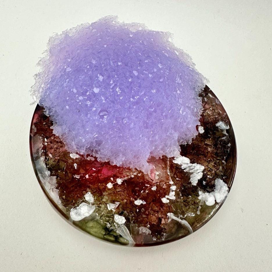 Round Amethyst Druzy Crystal Insert Silicone Mold - Create Stunning Druzy Designs - Ideas Decor Shop