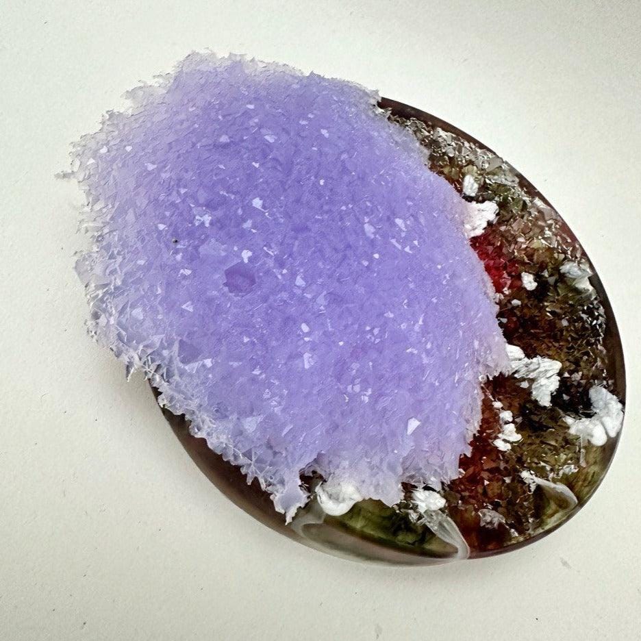 Round Amethyst Druzy Crystal Insert Silicone Mold - Create Stunning Druzy Designs - Ideas Decor Shop