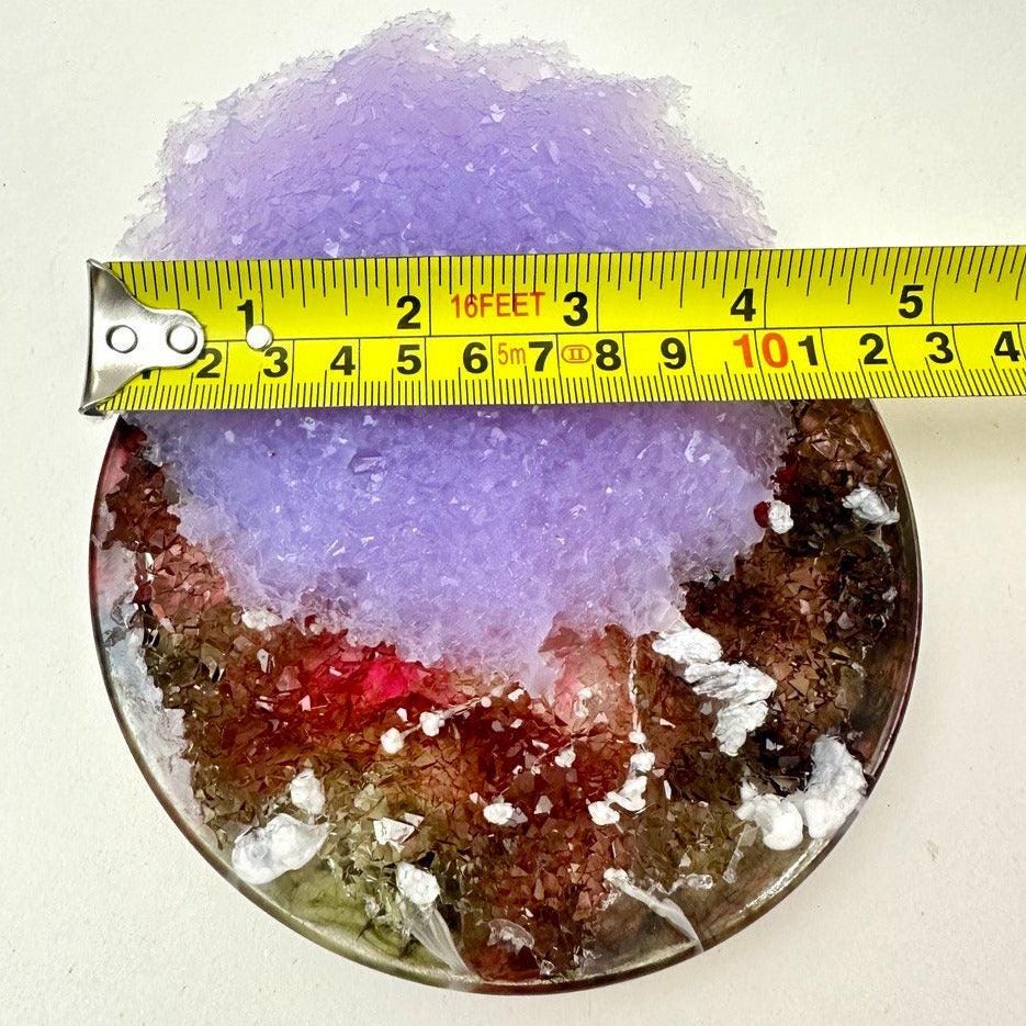 Round Amethyst Druzy Crystal Insert Silicone Mold - Create Stunning Druzy Designs - Ideas Decor Shop