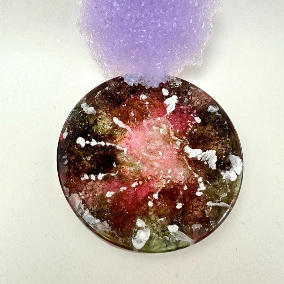 Round Amethyst Druzy Crystal Insert Silicone Mold - Create Stunning Druzy Designs - Ideas Decor Shop