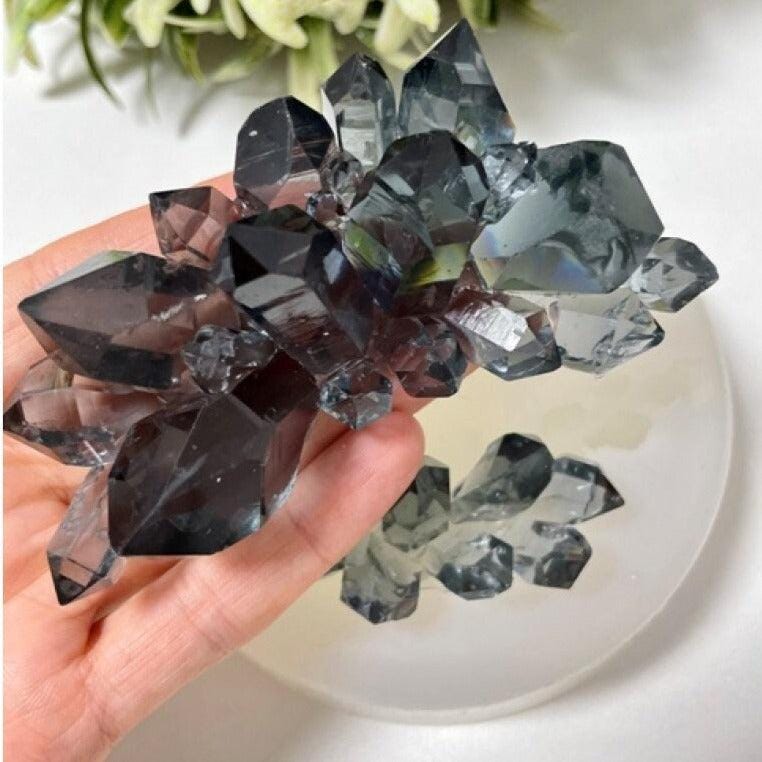 Twin Giant Crystal Cluster Resin Mold: Artisan Silicone Craft - Ideas Decor Shop