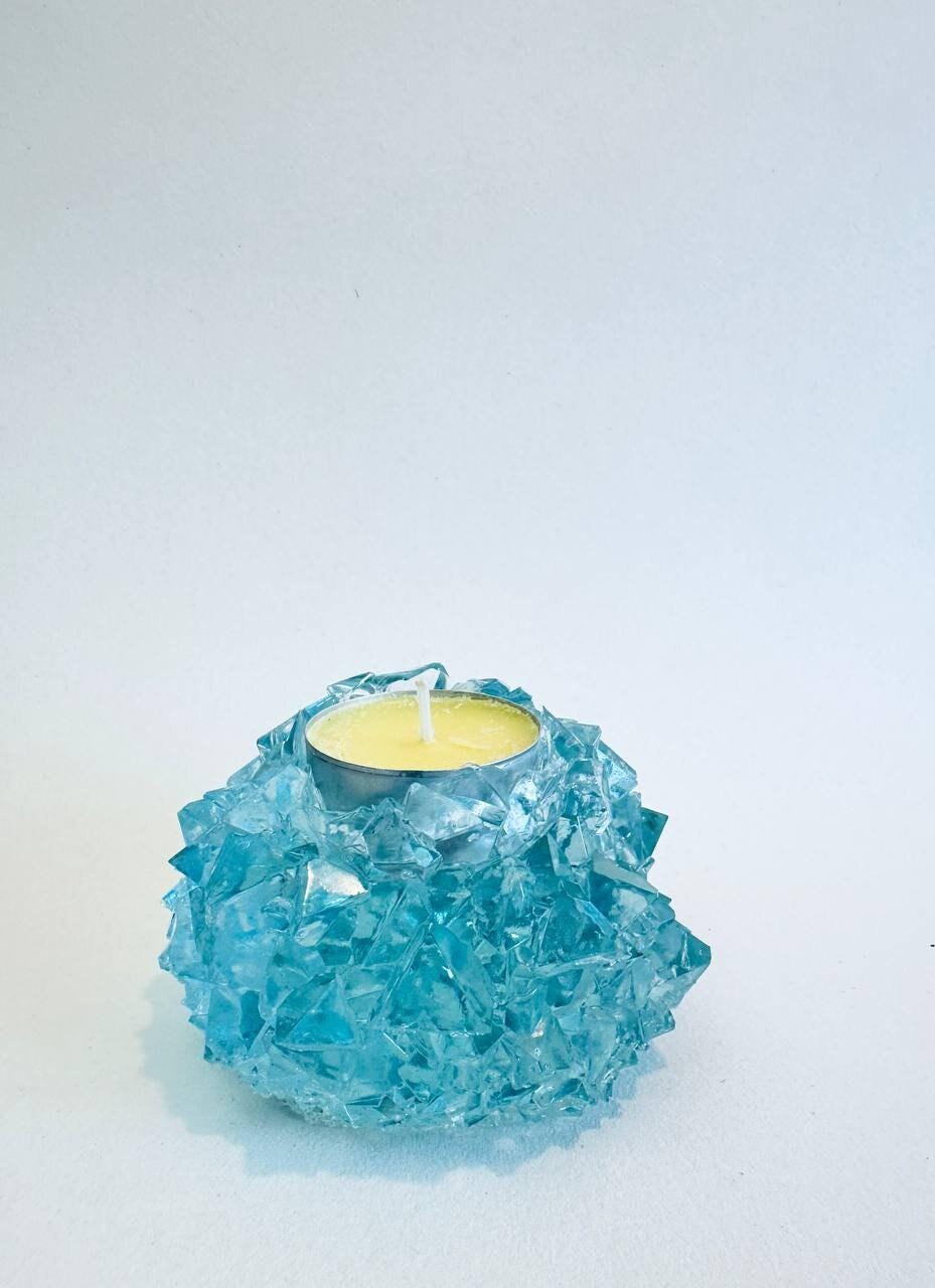 Crystal Tea Light Holder Mold for Exquisite Candleholder Creations - Handmade Decor