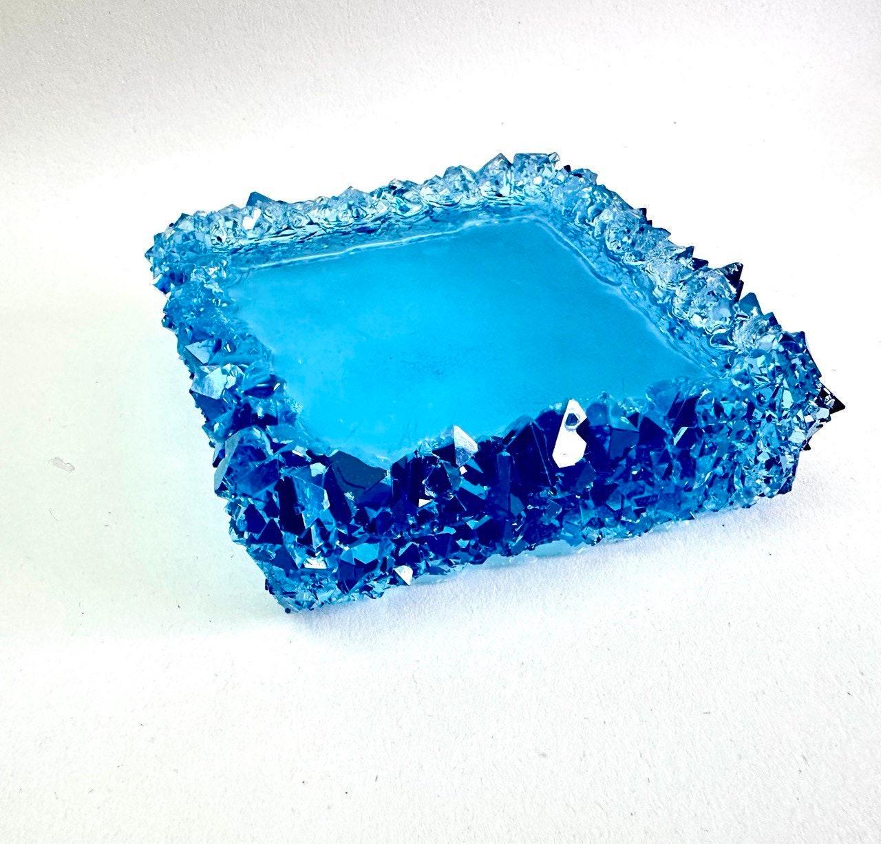 Crystal Edged Square Cup Holder Silicone Mold for DIY Resin Crafting