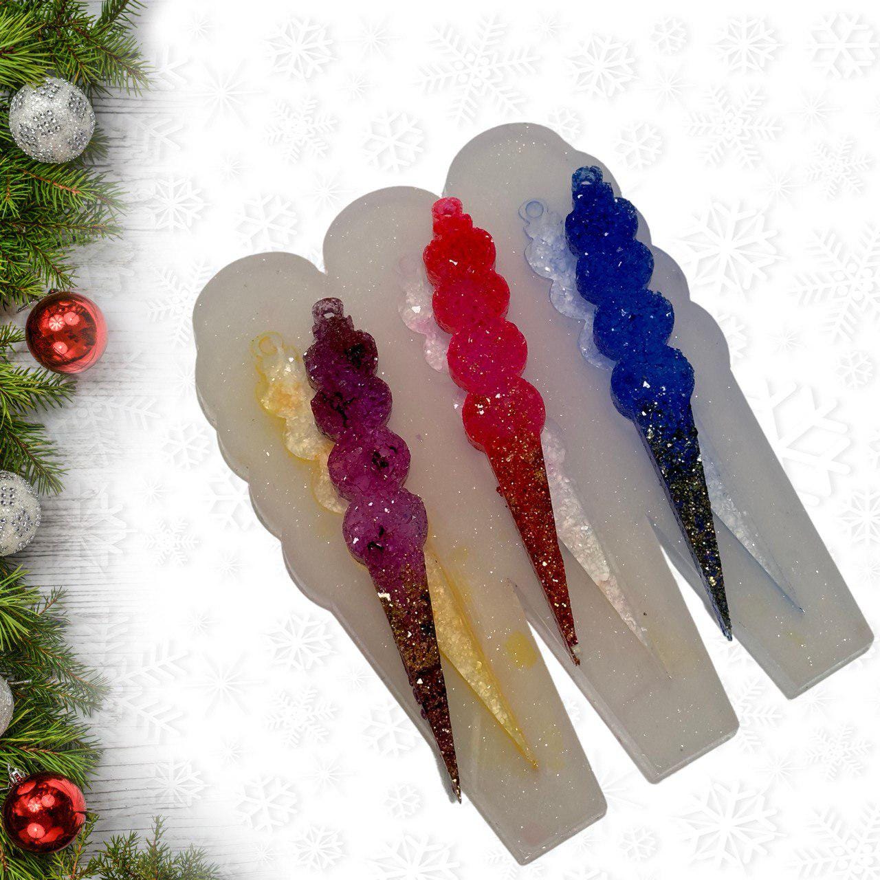 Druzy Icicle Silicone Mold – 3 Unique Shapes for DIY Resin Crafts