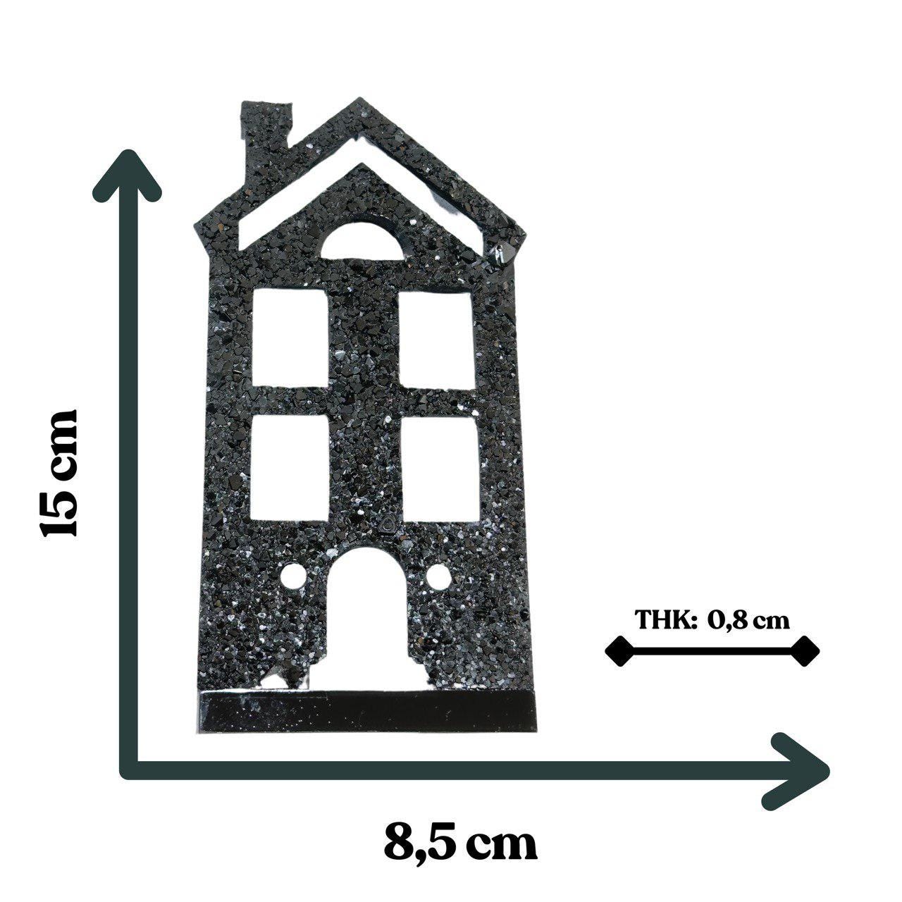 Unique Druzy House Insert for 15cm Tealight Candle Holder