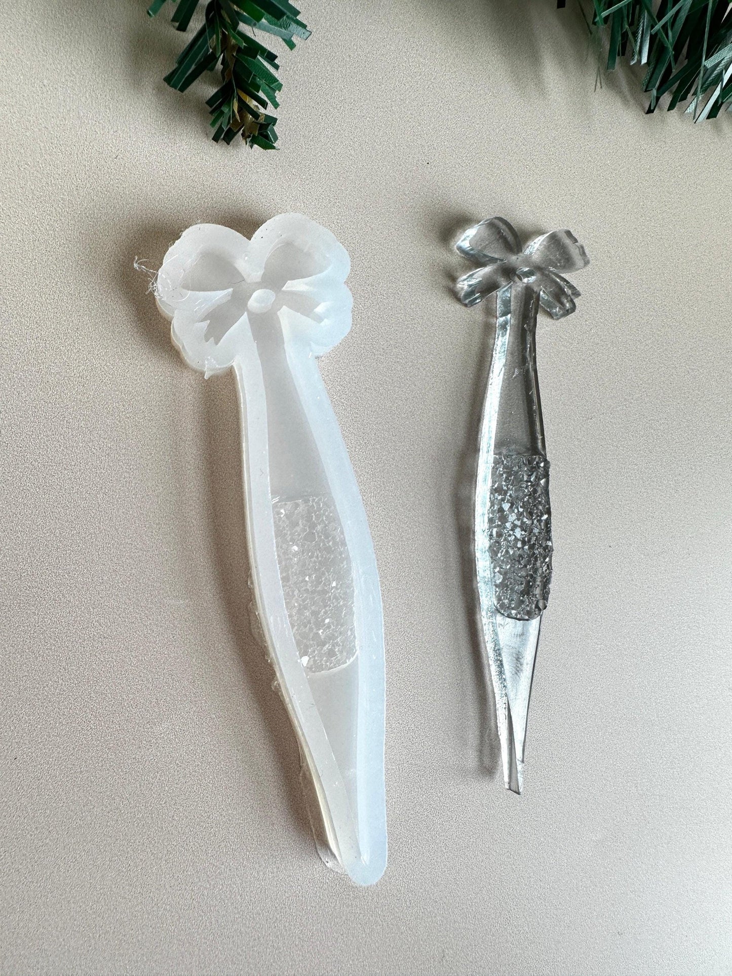 Christmas Tree Ornament Mold, Holiday Icicle Silicone Mold