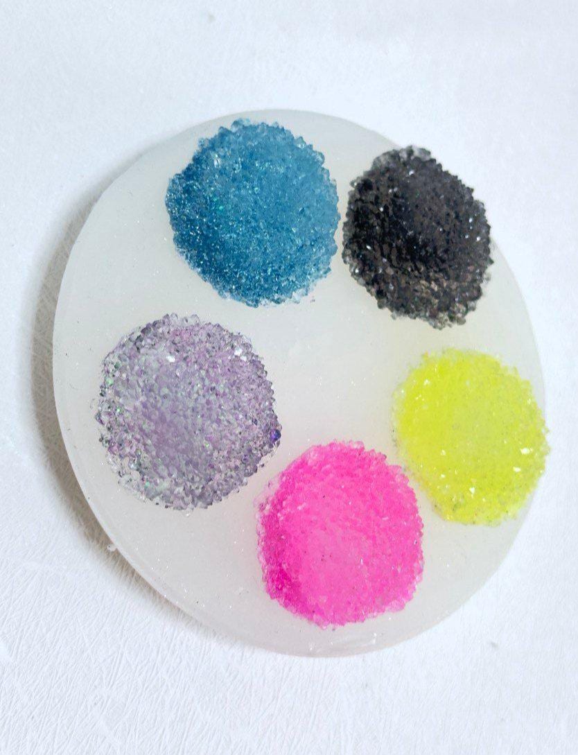 Stunning 5pcs Resin Crystal Cluster Jewelry Silicone Mold Set