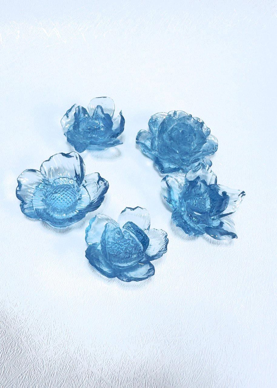 Amazing 3D Floral Silicone Resin Molds - 5 Unique Flower Designs