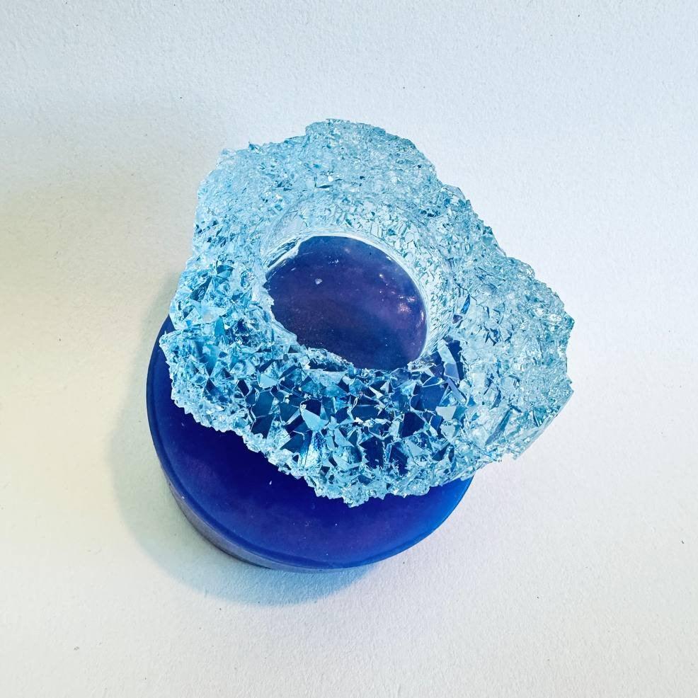 Handmade Crystal Tea Light Holder Mold for Geode Resin Casting