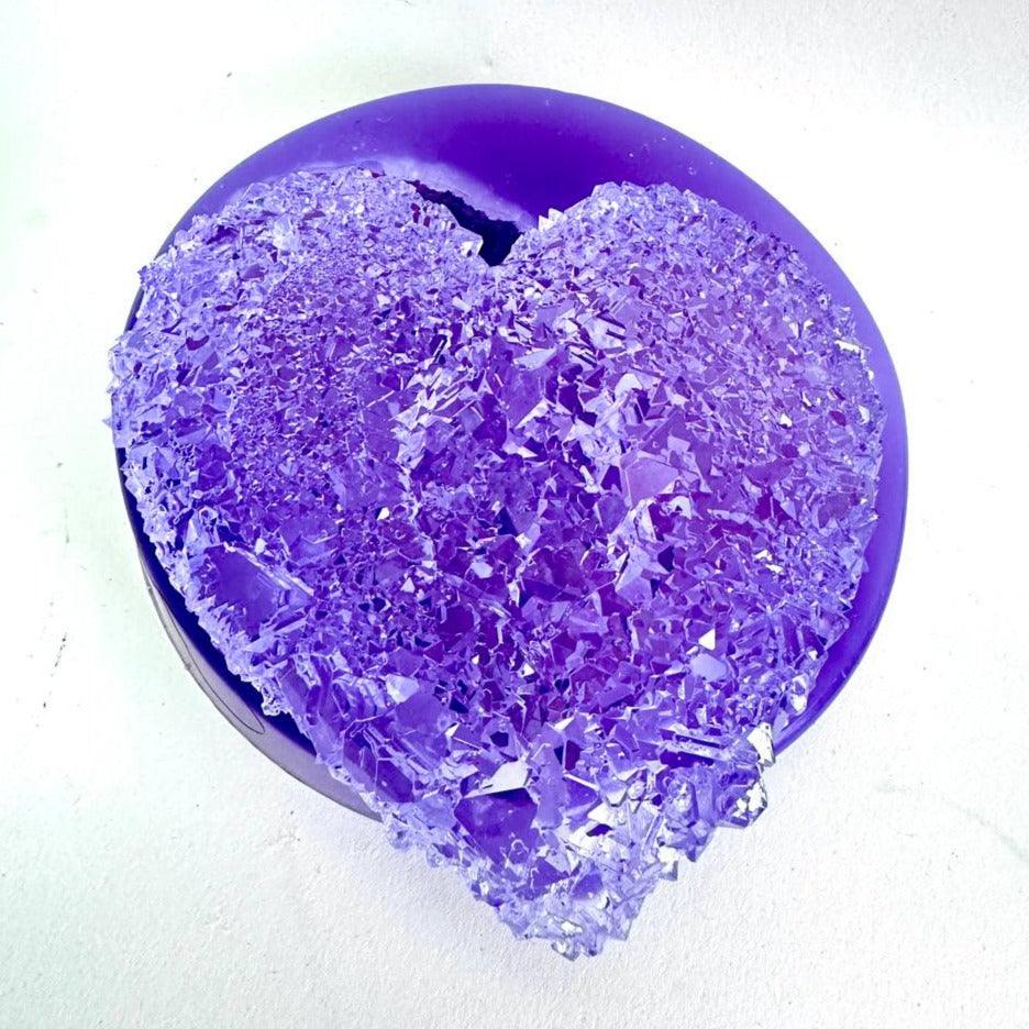 Large Handmade Silicone Mold for Heart-Shaped Crystal Tea Light Holders - Ideas Decor Shop