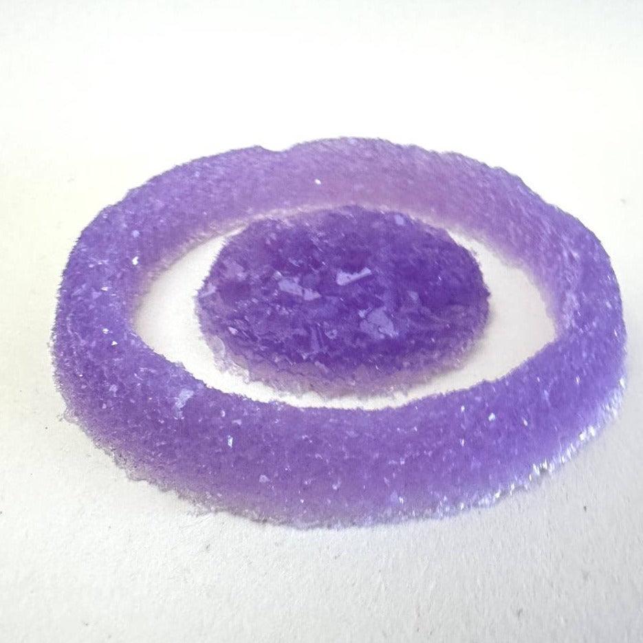 Set of 2 Round Amethyst Crystal Insert Druzy Silicone Molds - Ideal for Resin, Jesmonite, Clay Projects - Ideas Decor Shop