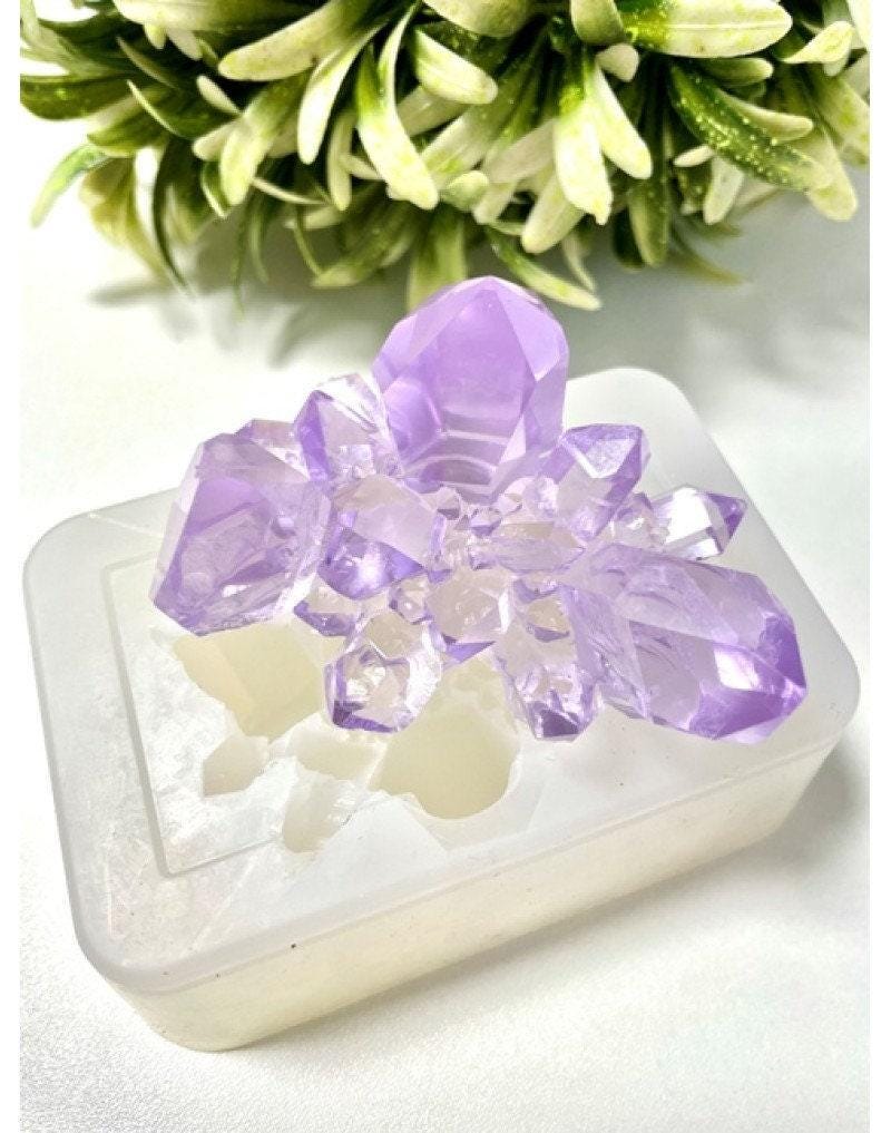 Large Crystal Cluster Silicone Mold: Unique Druzy & Amethyst Resin Mold - Ideas Decor Shop