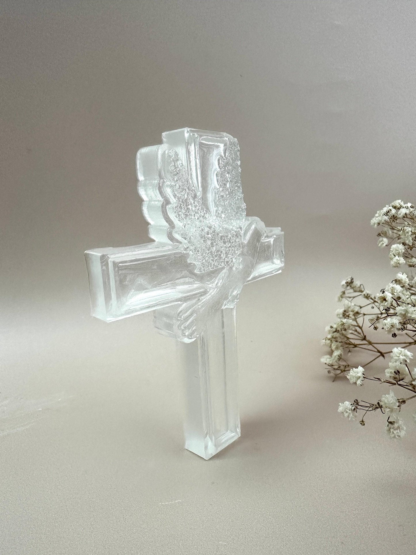 Cross with Dove Silicone Mould - Religious Craft Tool for DIY Projects - Christian Gift