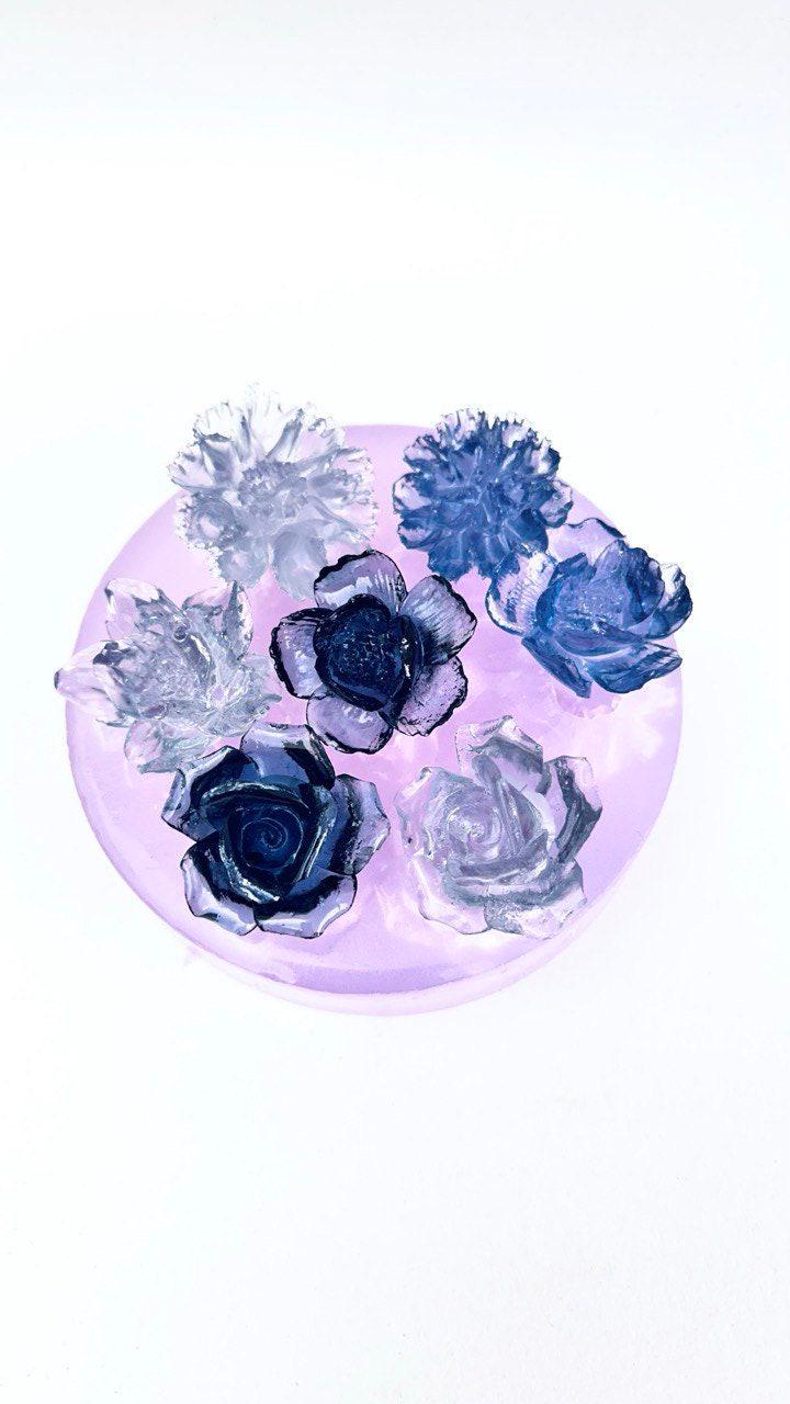 3D Floral Silicone Molds for Resin Crafts, Detailed Flower Designs