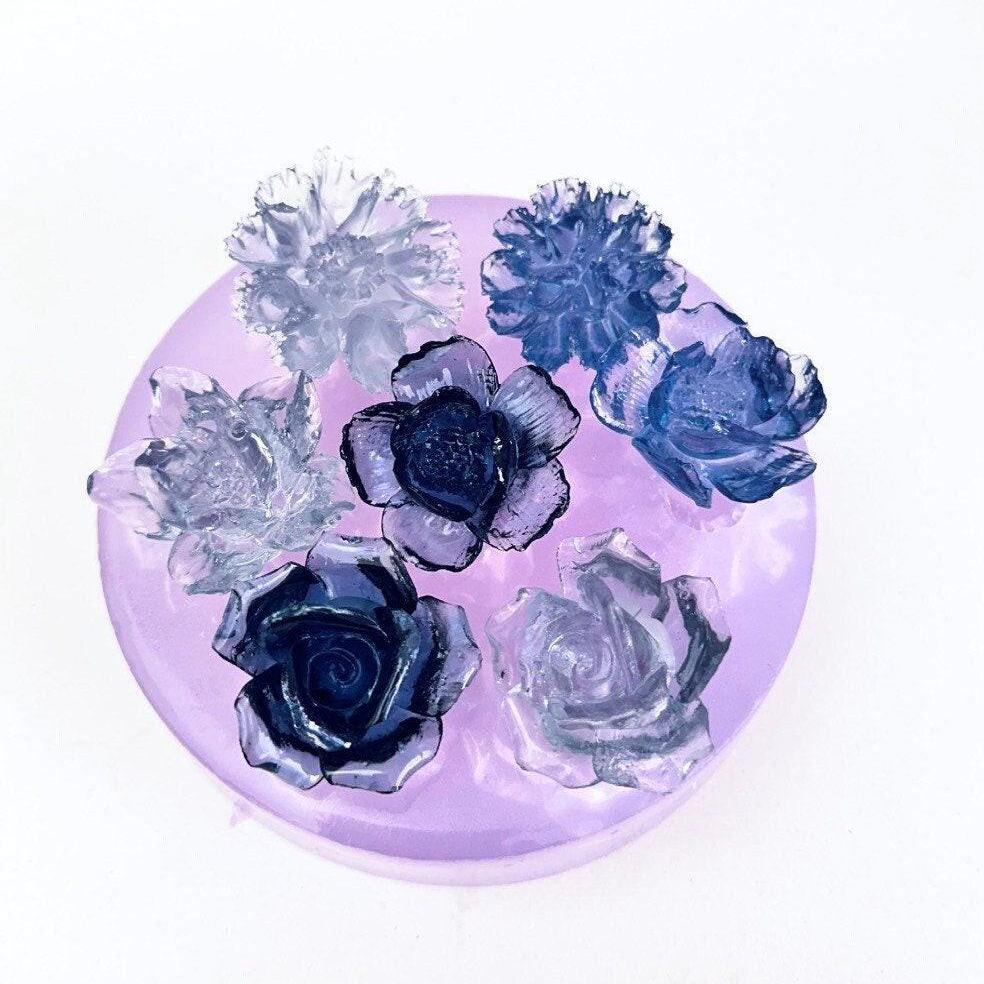 3D Floral Silicone Molds for Resin Crafts, Detailed Flower Designs