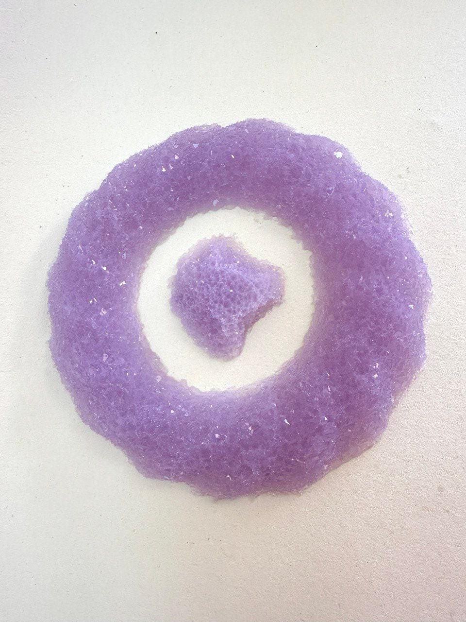 Round Amethyst Druzy Silicone Mold with Bonus Little Druzy