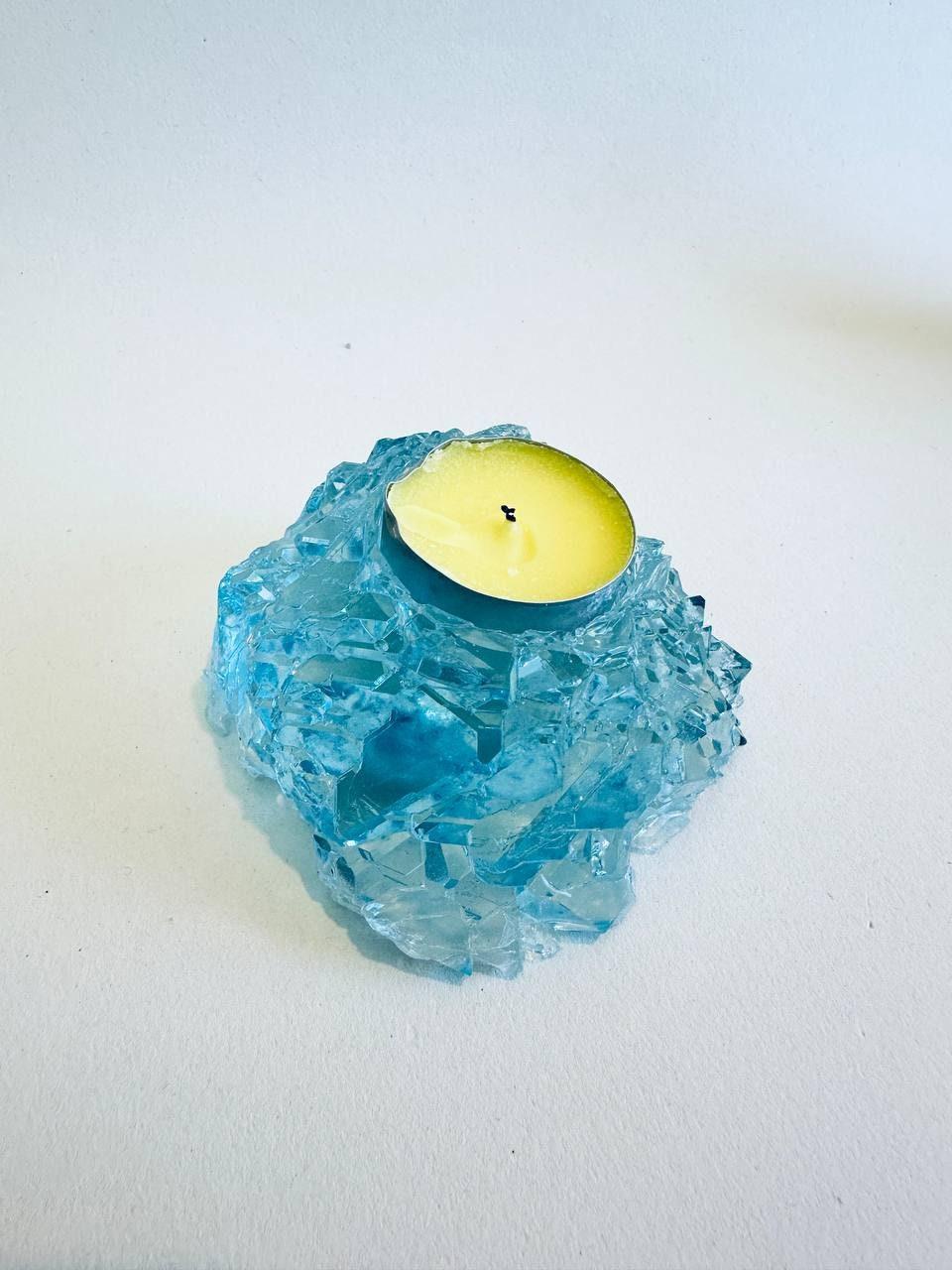 Geode Resin Casting Mold - Crystal Tea Light Holder Artisan Design