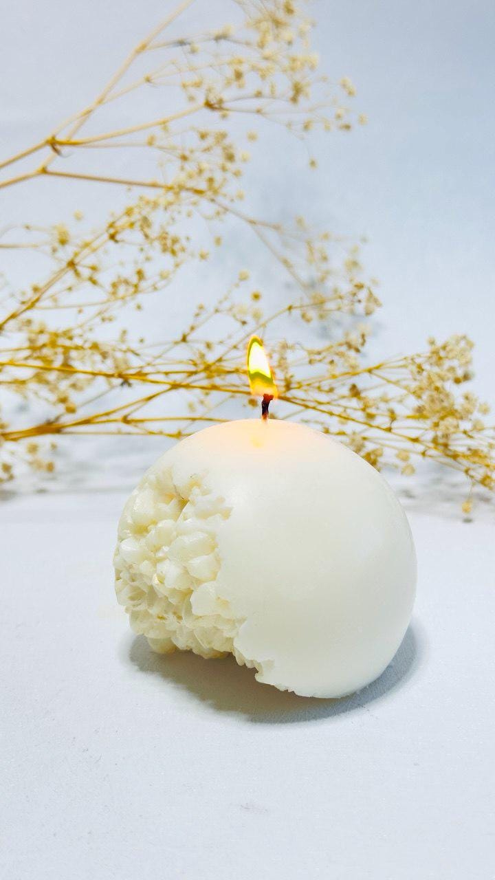 Crystal Candle Sphere DIY Mold for Resin Art and Geode Silicone Mold