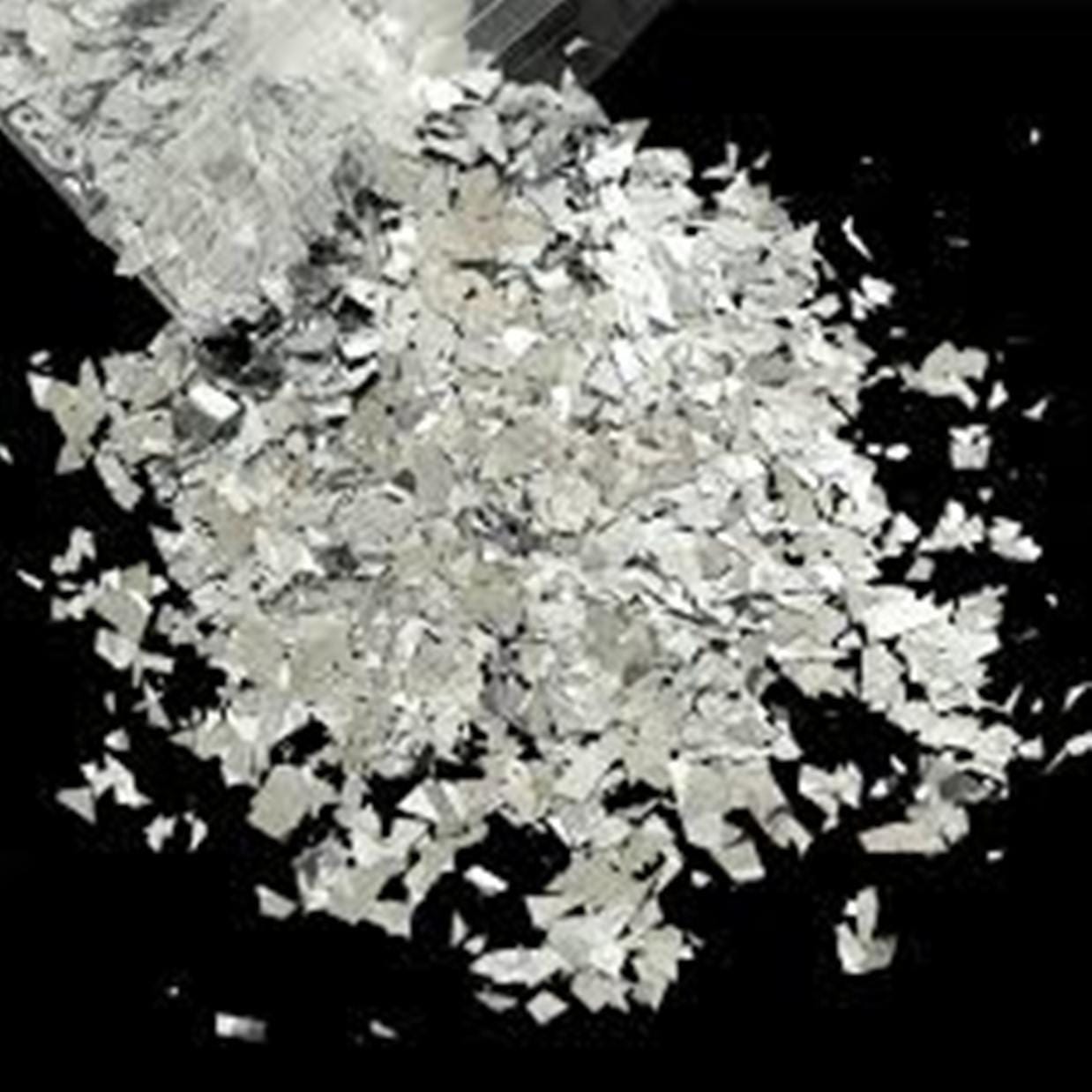 Silver Tone Opaque Cellophane Glitter