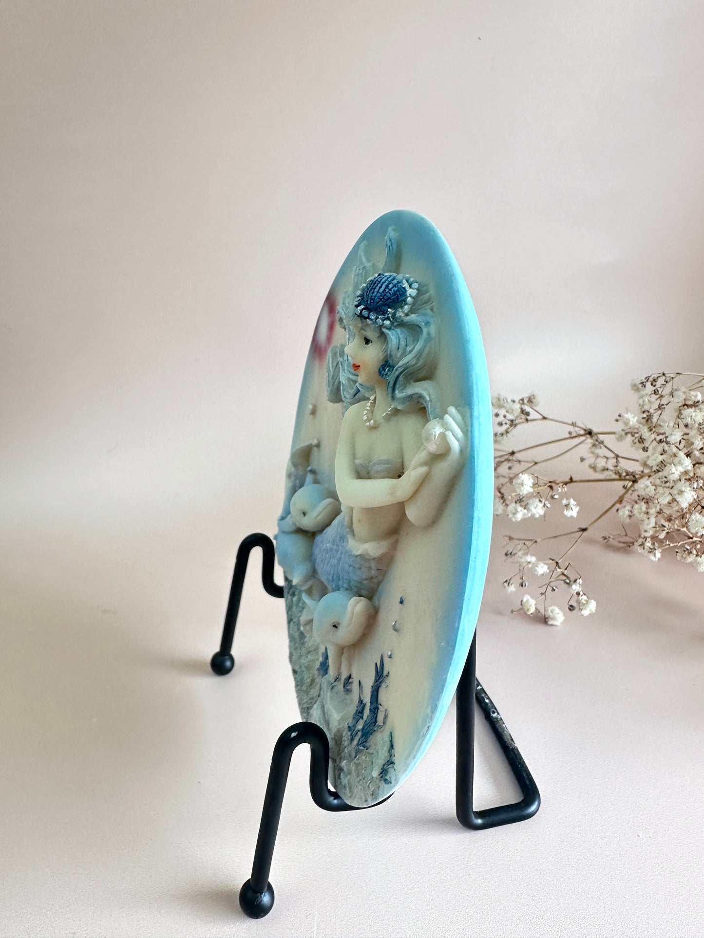 Silicone Mold for Creating a Small Picture with a Mermaid and Dolphins