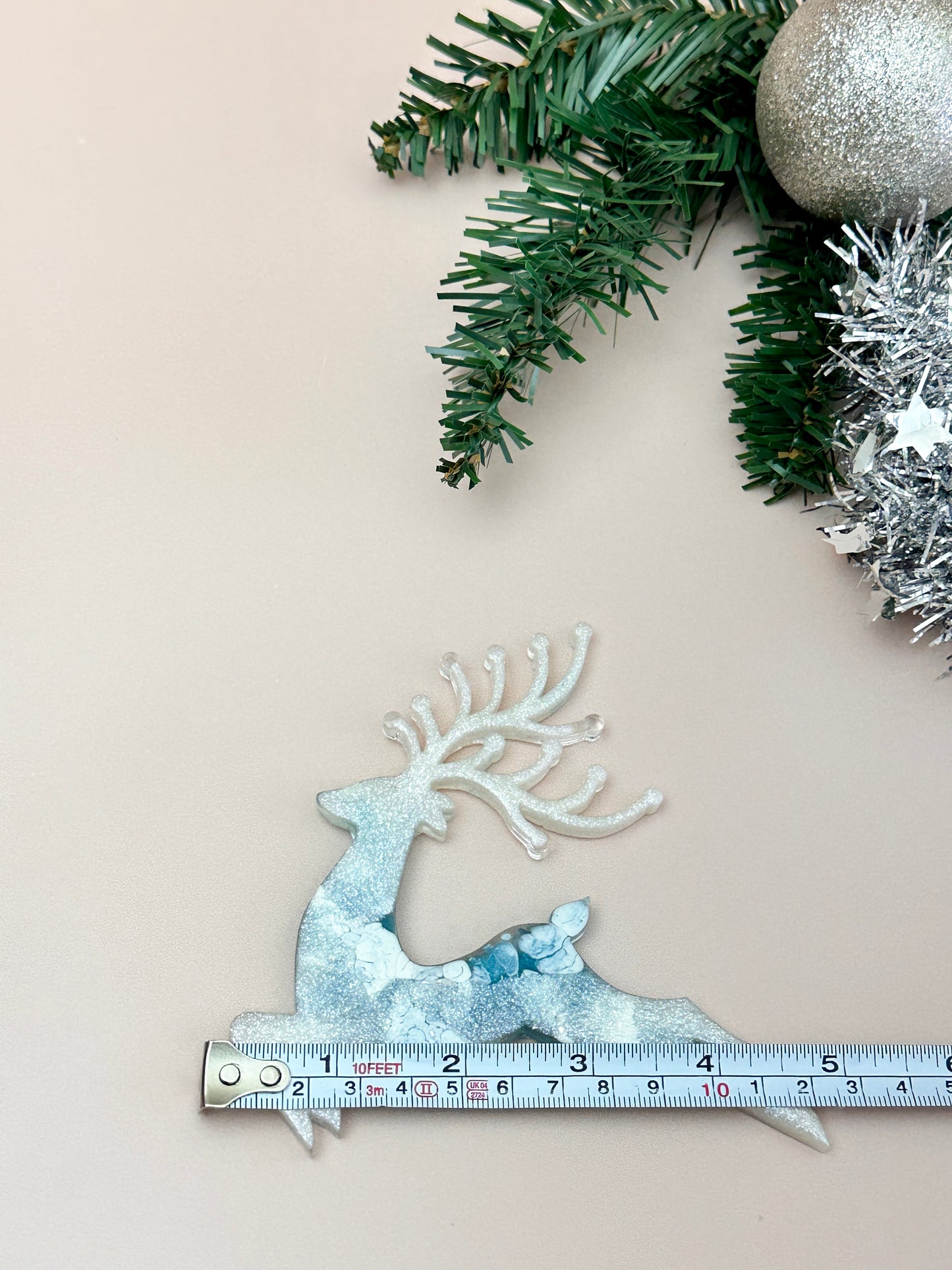 Christmas Deer: Large Silicone Resin Mold for Festive Pendants, DIY Crafts, and Home Decor