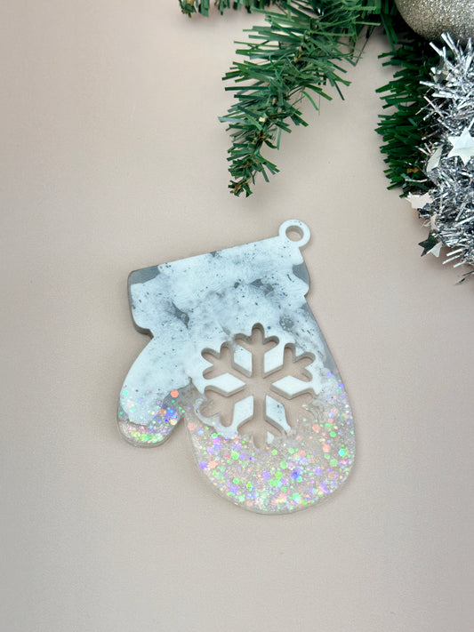 Рождественские перчатки-снежинки: большая силиконовая форма для поделок из смолы, декора своими руками и подарков