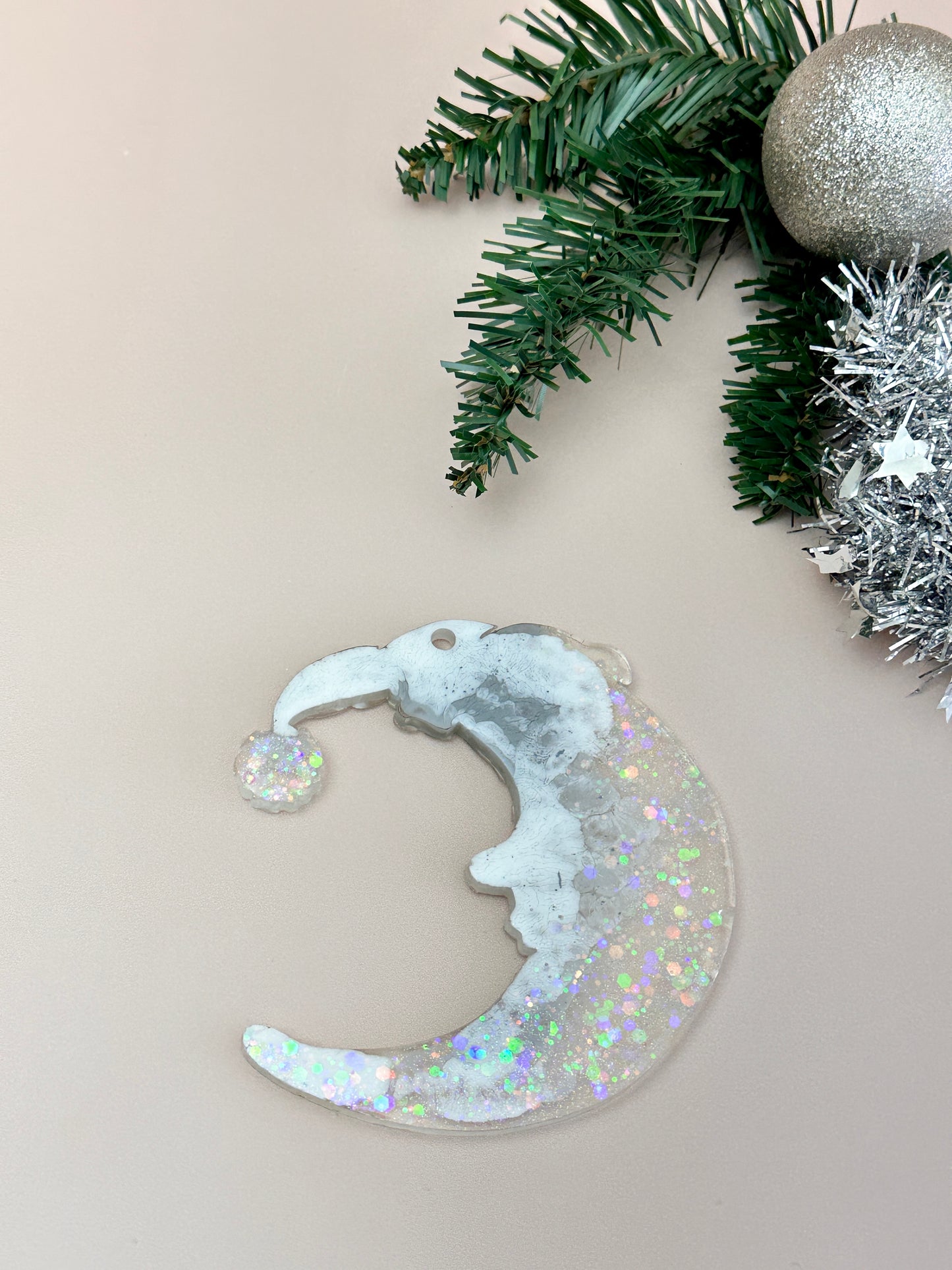 Запечатлейте волшебство: силиконовая форма для украшения рождественской елки с лунным светом для искусства из смолы