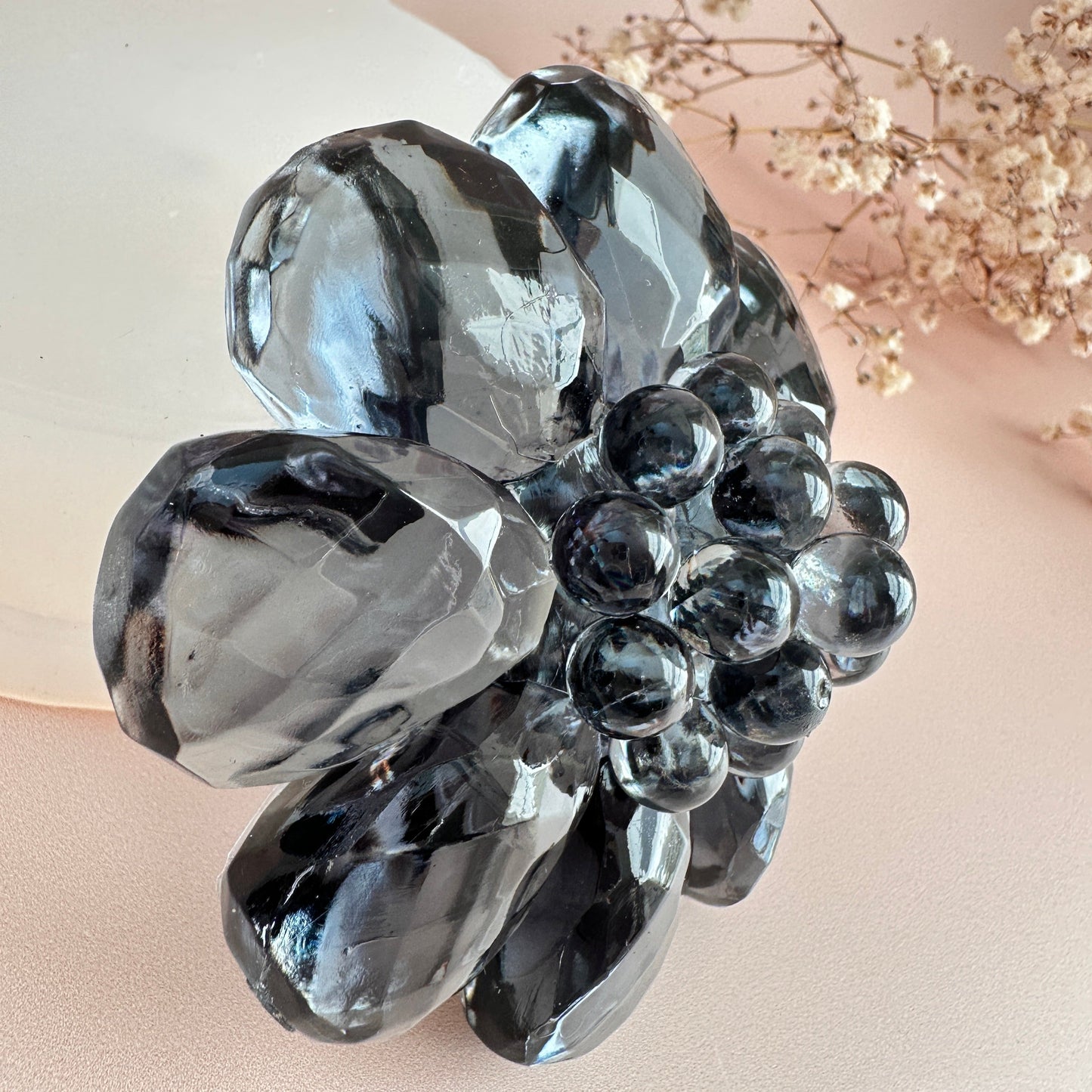 Künstlerische Freuden: Fesselnde große Kristallblumen-Silikonform mit Blasen