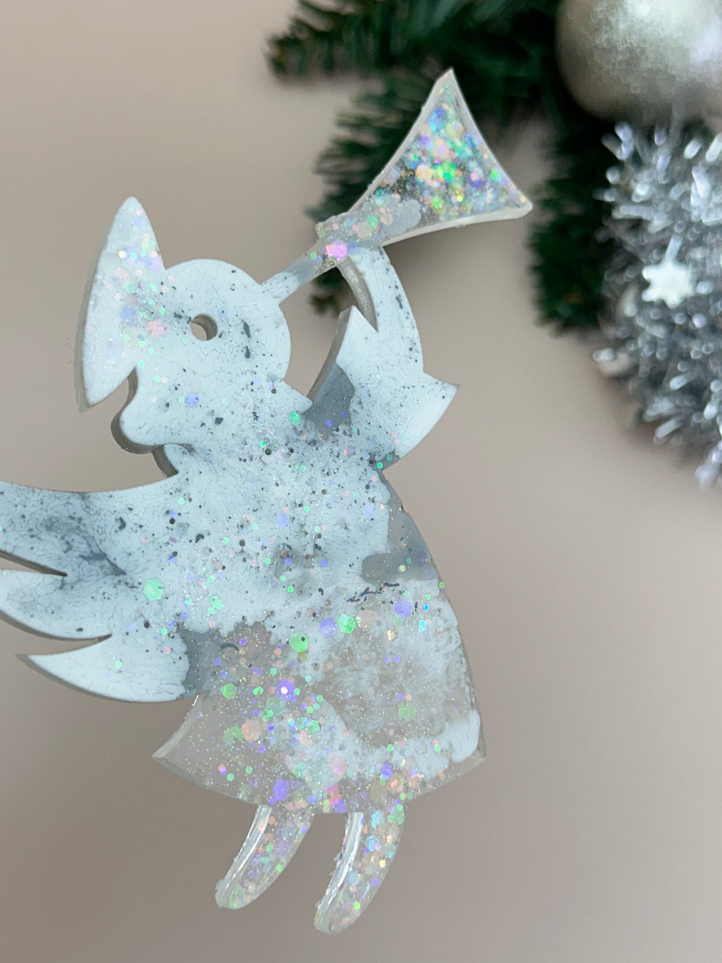 Рождественские елочные игрушки-ангелы: большая силиконовая форма для поделок из смолы, декора своими руками и подарков