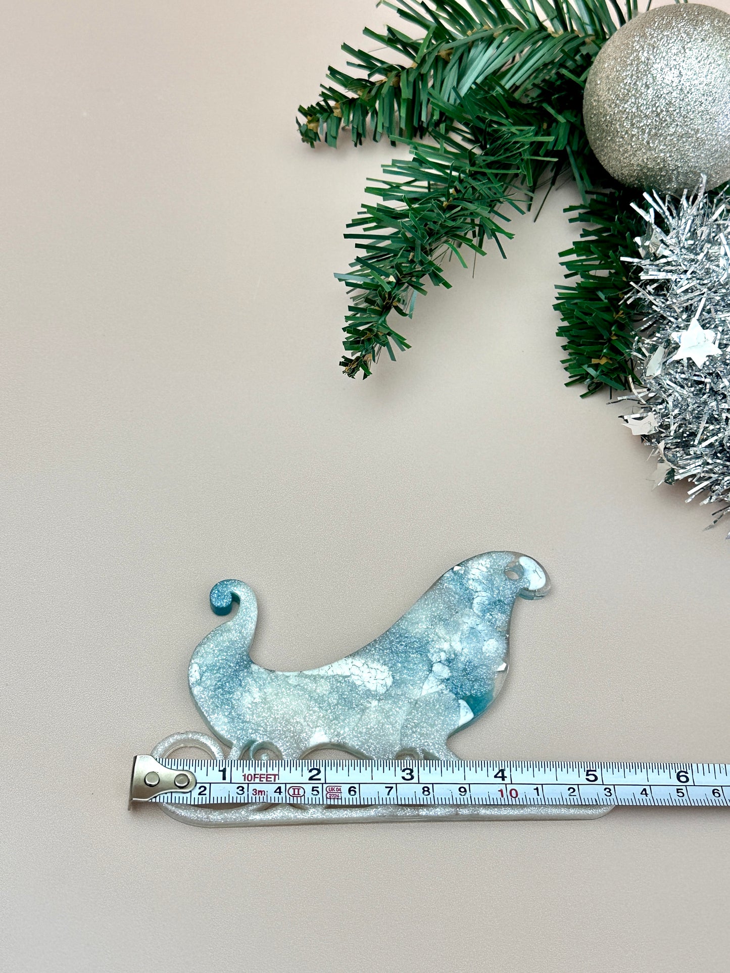 Weihnachts-Schlittenbaum-Spielzeug: Große Silikonform für Kunstharz-Kunsthandwerk, DIY-Dekoration und Geschenke