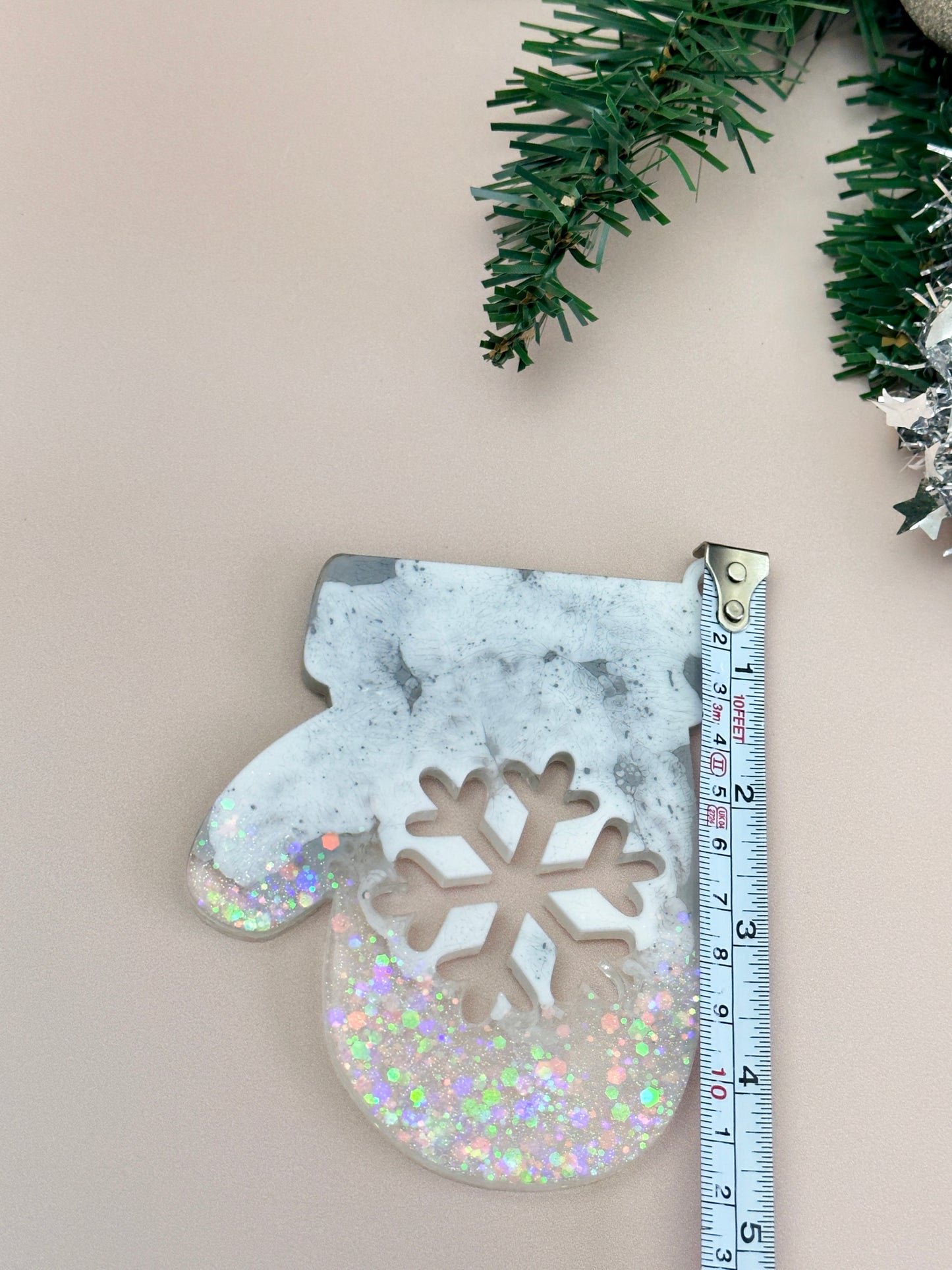 Weihnachtshandschuh-Schneeflockenspielzeug: Große Silikonform für Kunstharzhandwerk, DIY-Dekoration und Geschenke