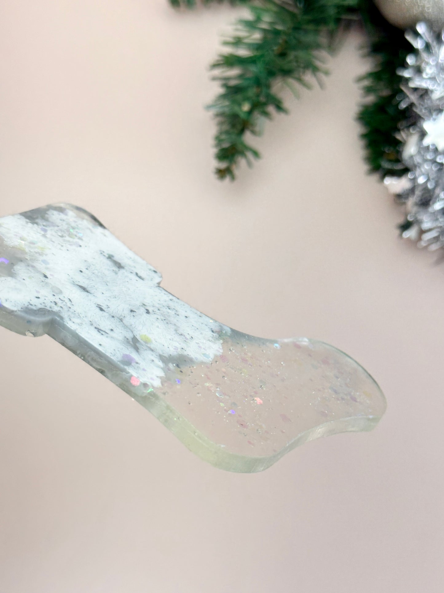 Weihnachtsstiefelbaum-Spielzeug: Große Silikonform für Kunstharz-Kunsthandwerk, DIY-Dekoration und Geschenke