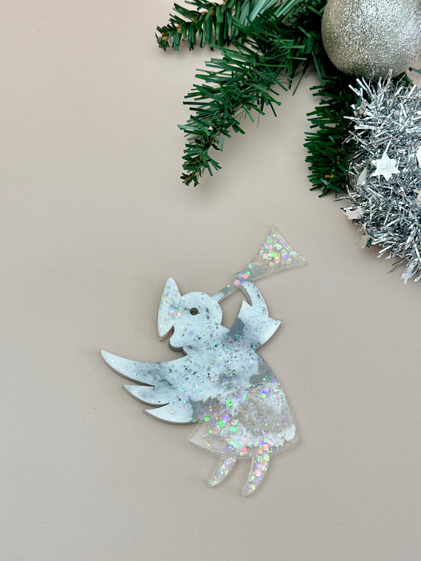 Weihnachtsengel-Baum-Spielzeug: Große Silikonform für Kunstharz-Kunsthandwerk, DIY-Dekoration und Geschenke