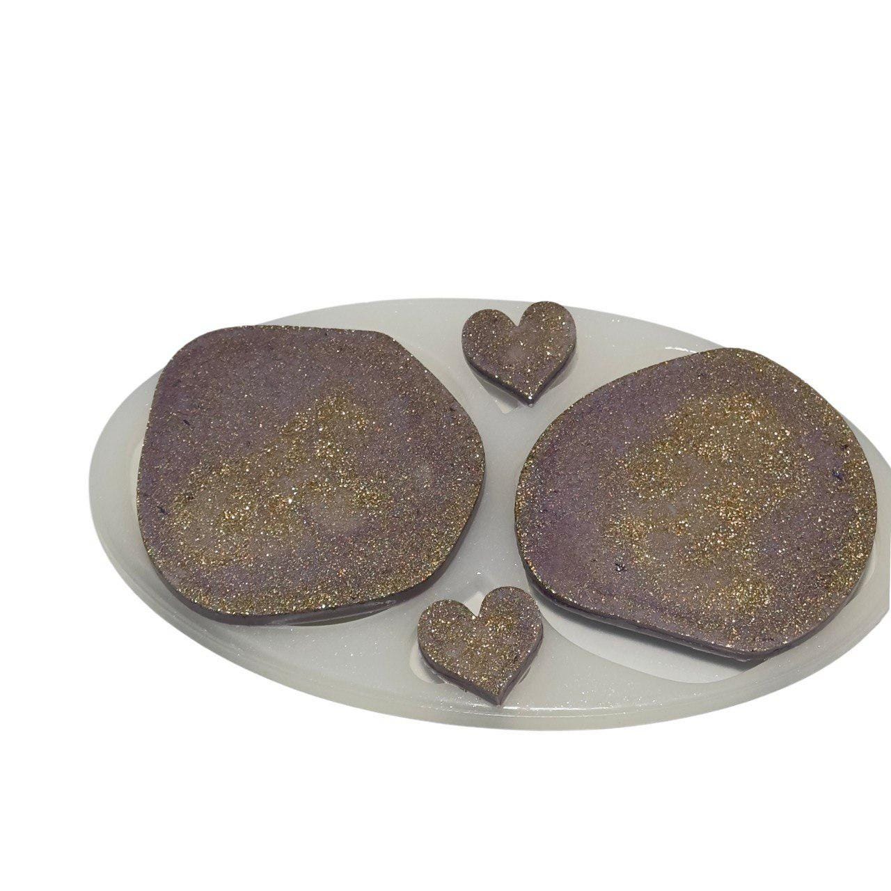 Irregular Coaster Mold Set & Pendant Molds for Resin Art Projects - Ideas Decor Shop