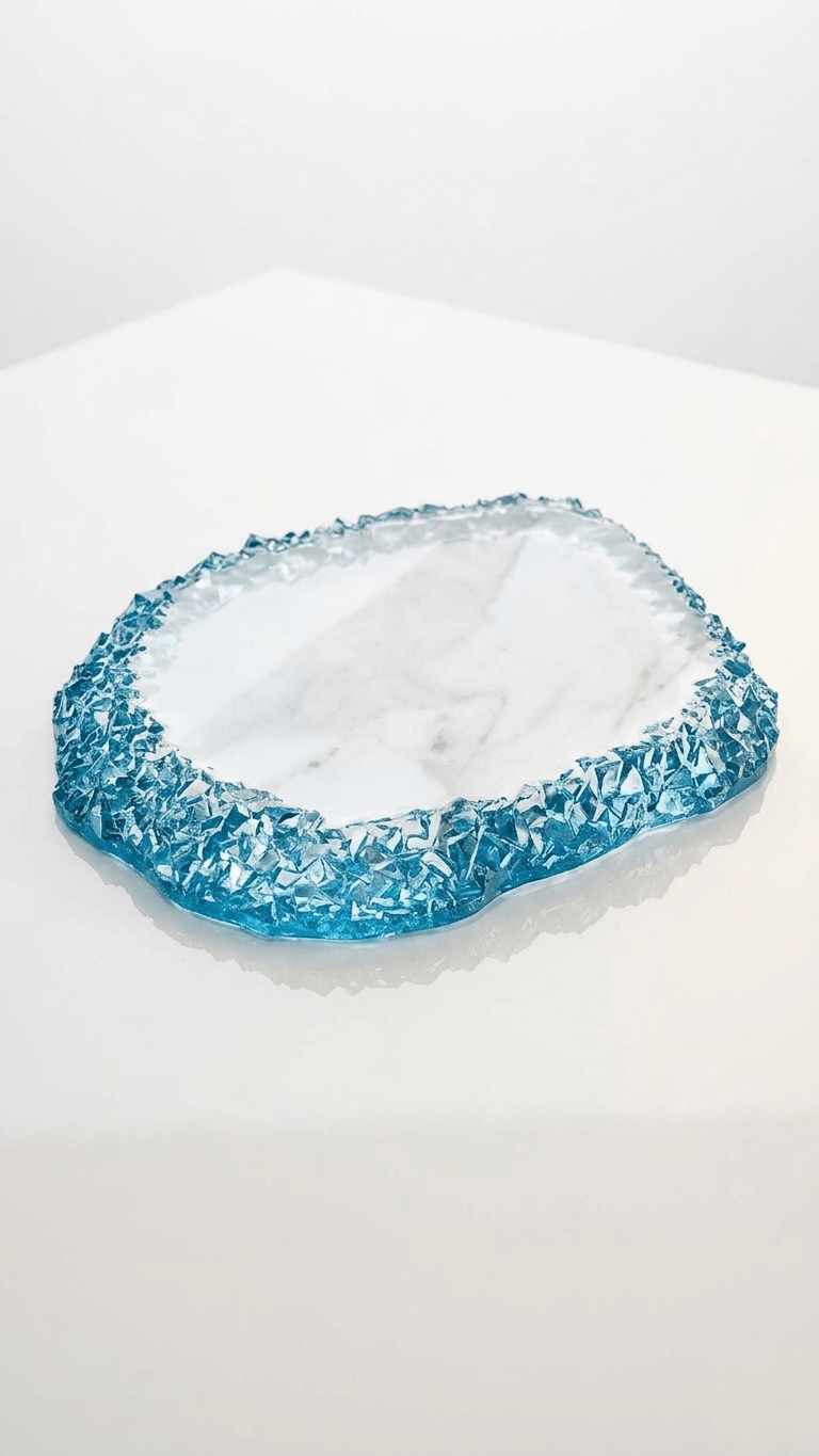 Irregular Geode Tray Mold with Crystal Edge - Ideas Decor Shop