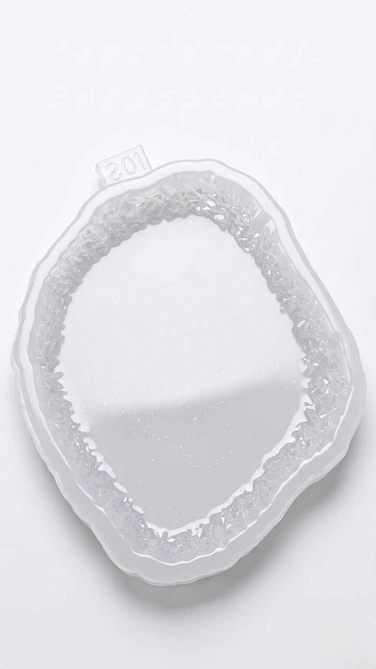 Irregular Geode Tray Mold with Crystal Edge - Ideas Decor Shop