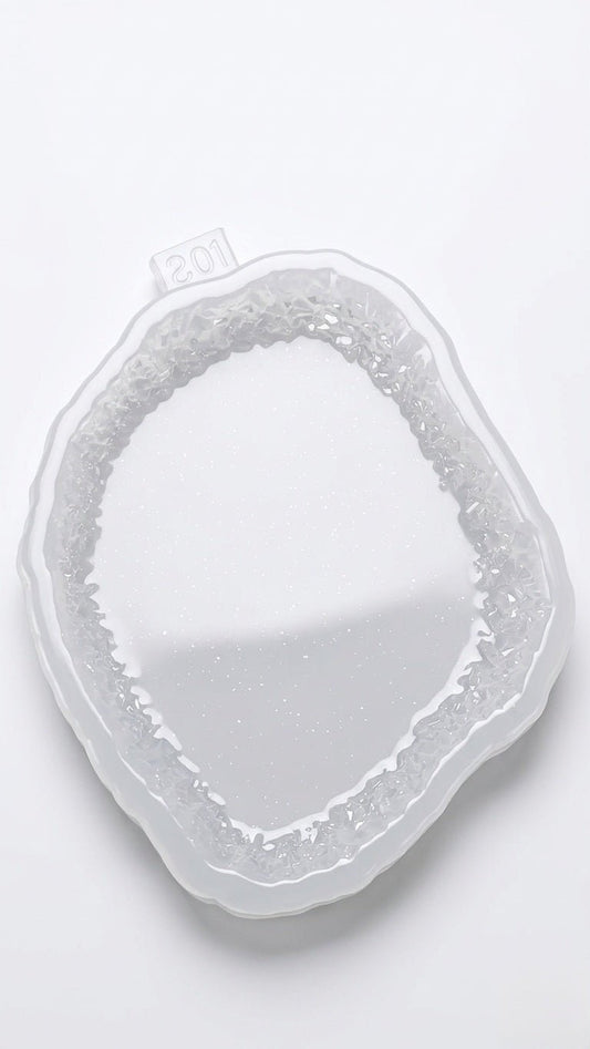 Irregular Geode Tray Mold with Crystal Edge - Ideas Decor Shop