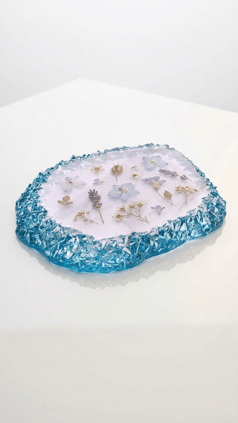 Irregular Geode Tray Mold with Crystal Edge - Ideas Decor Shop