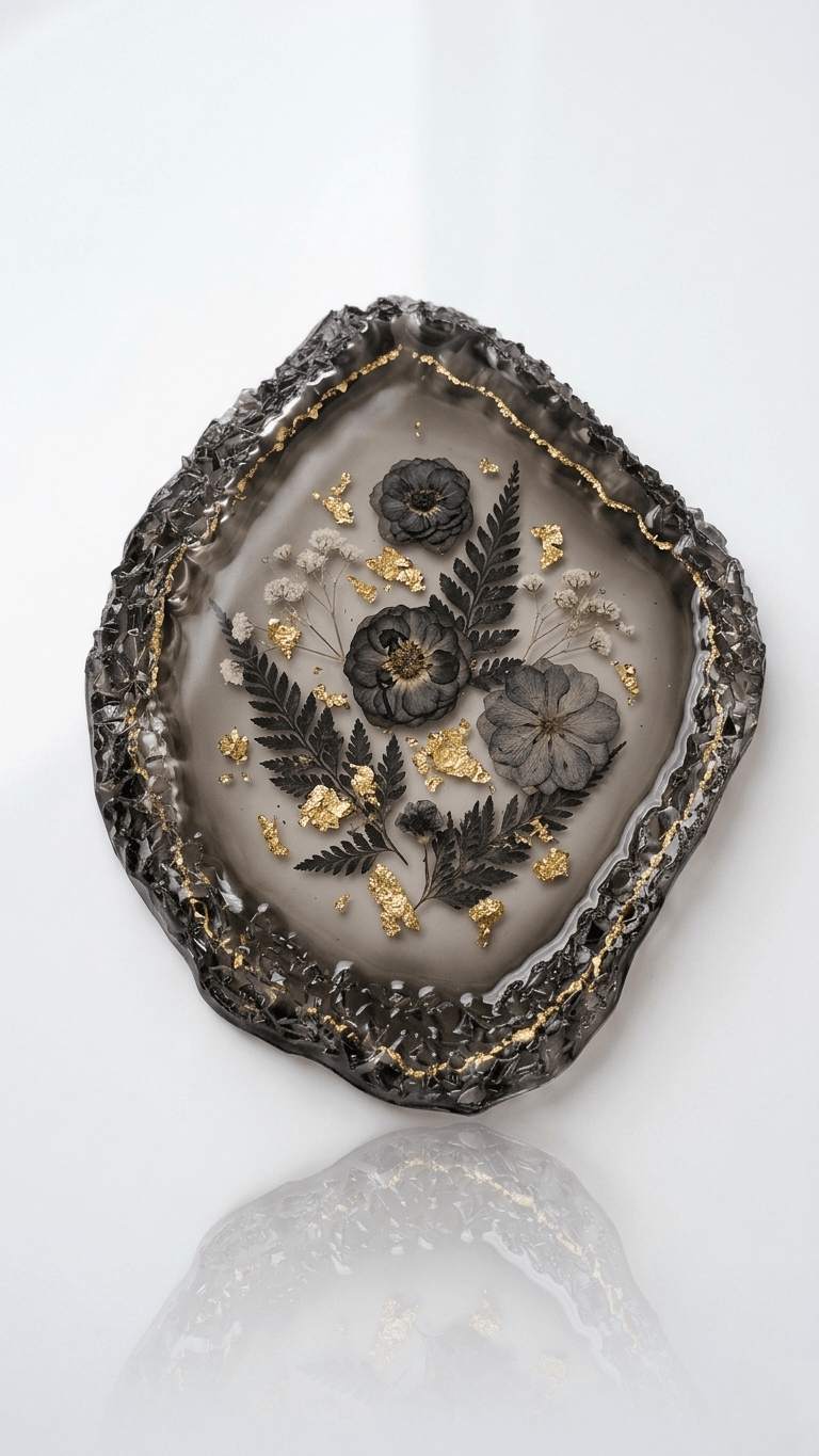 Irregular Geode Tray Mold with Crystal Edge - Ideas Decor Shop