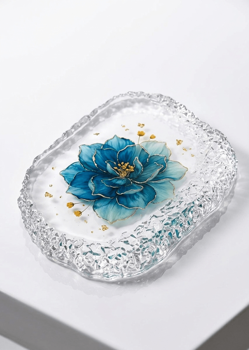 Irregular Geode Tray Mold with Crystal Edge - Ideas Decor Shop