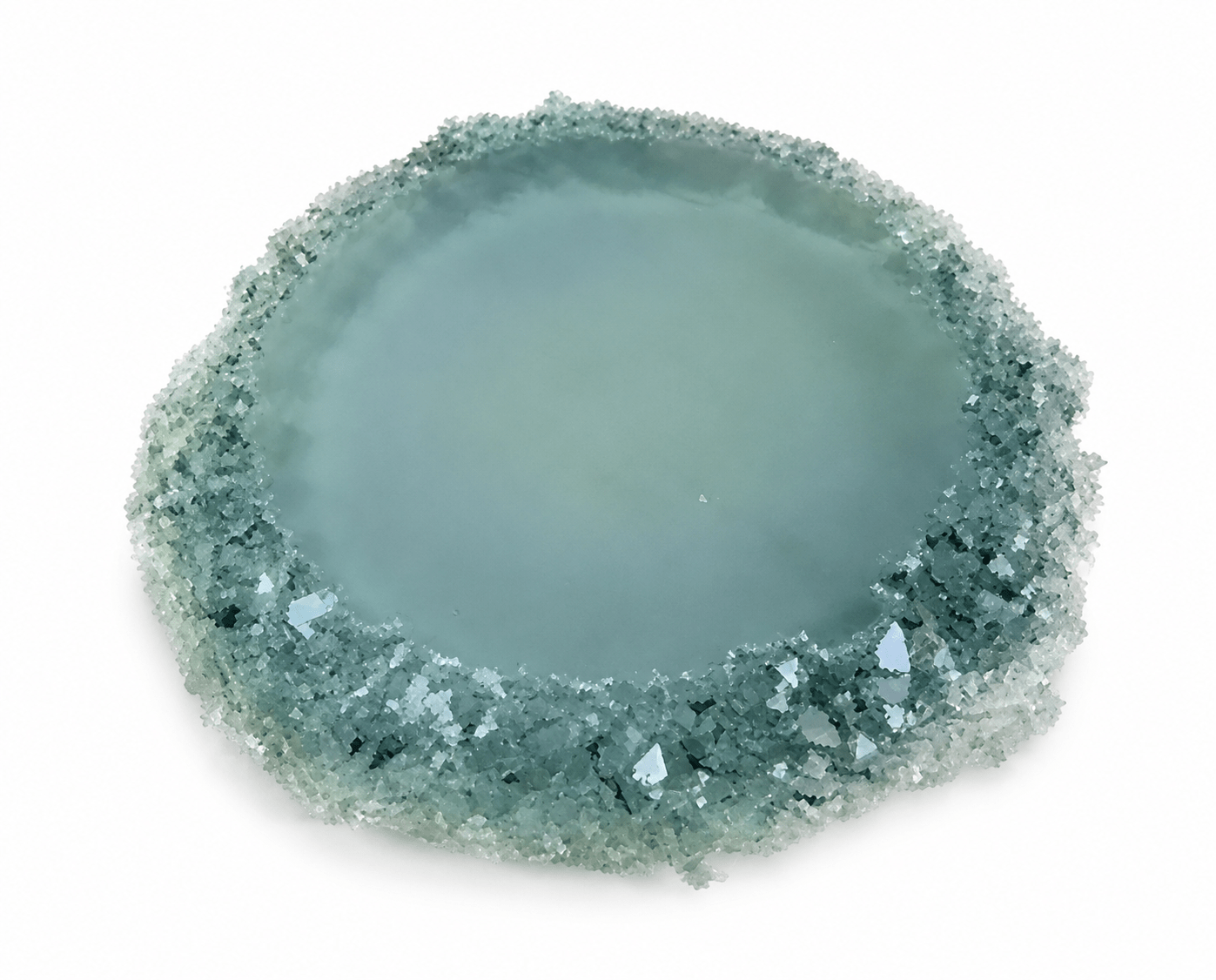 Large 13cm Round Crystal Edge Mold for Coasters and Trays - Ideas Decor Shop