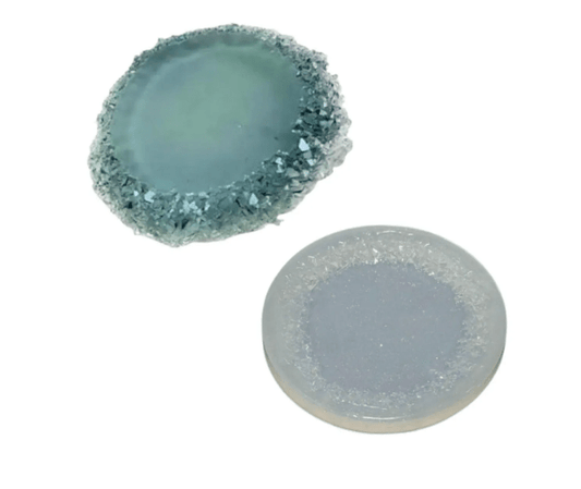 Large 13cm Round Crystal Edge Mold for Coasters and Trays - Ideas Decor Shop