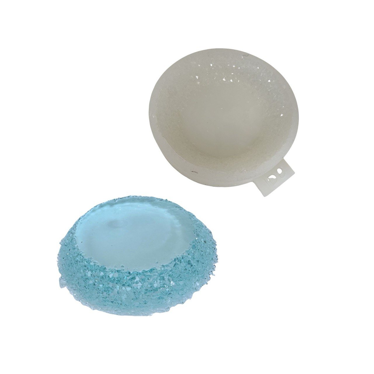Large 14,5 cm Round Crystal Edge Mold for Coasters and Trays - Ideas Decor Shop