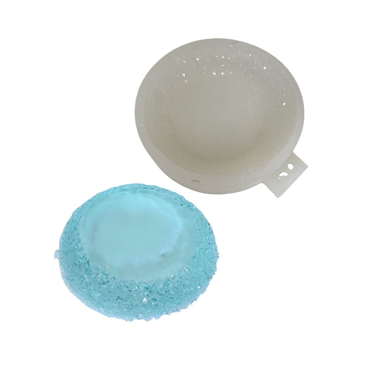 Large 14,5 cm Round Crystal Edge Mold for Coasters and Trays - Ideas Decor Shop