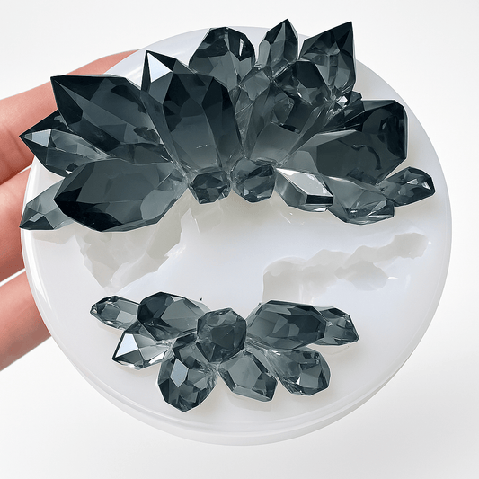 Large 2 Pc Crystal Cluster Silicone Mold for Resin Art and DIY Crafts - Ideas Decor Shop