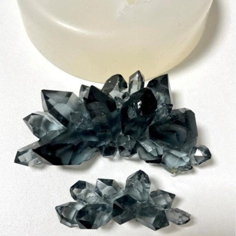 Large 2 Pc Crystal Cluster Silicone Mold for Resin Art and DIY Crafts - Ideas Decor Shop