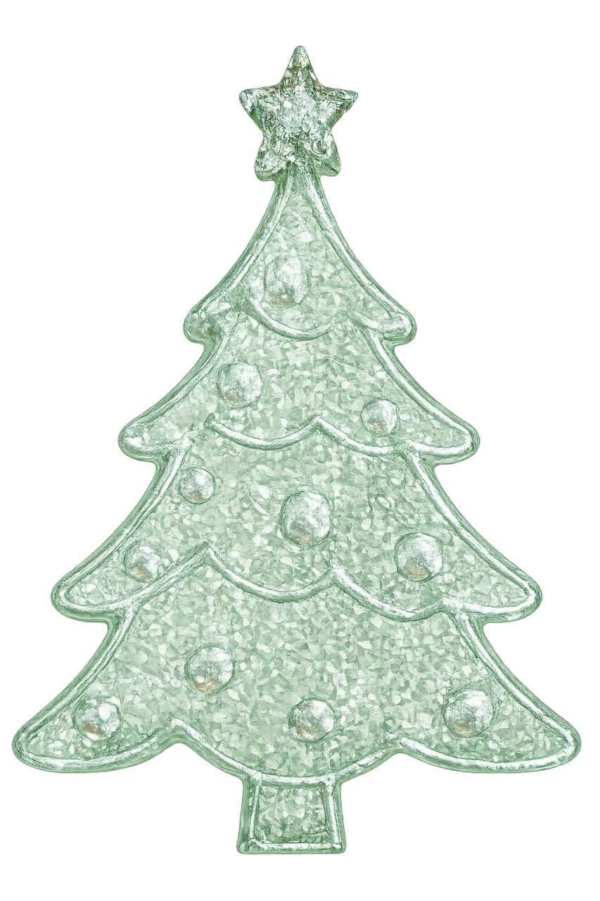 Large Christmas Tree Silicone Mold with Crystal Texture - Ideas Decor Shop