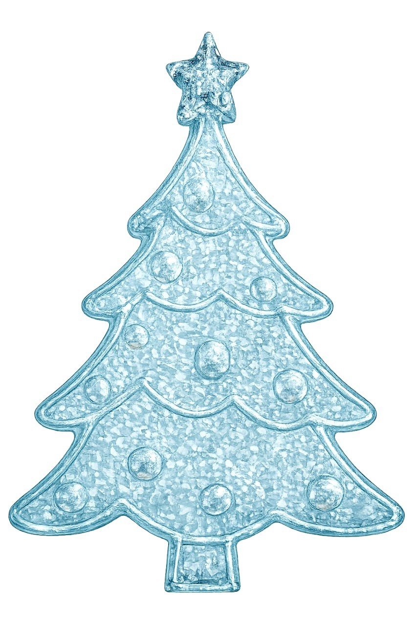 Large Christmas Tree Silicone Mold with Crystal Texture - Ideas Decor Shop
